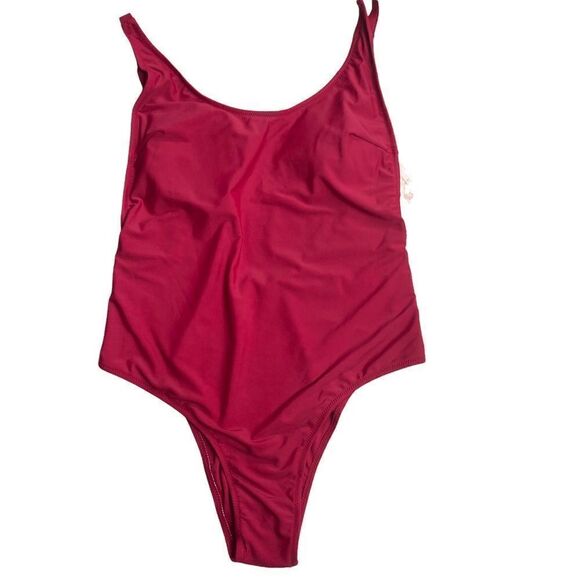 PRETTY GARDEN Red One Piece Swimsuit Size Large - Picture 1 of 10